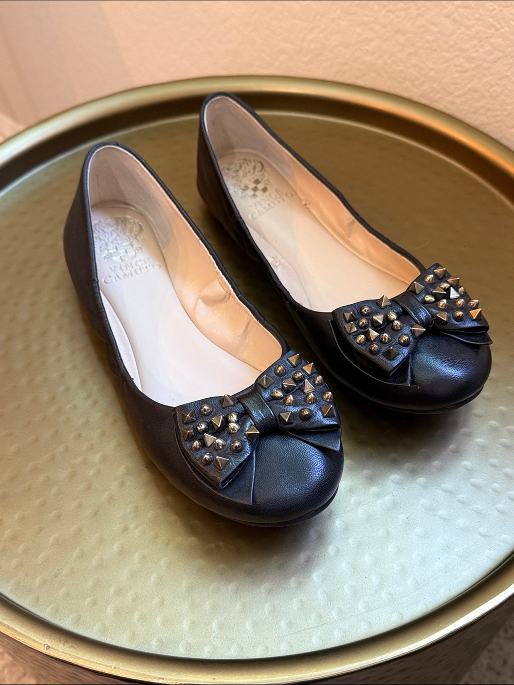 Vince Camuto Studded Bow Ballet Flats